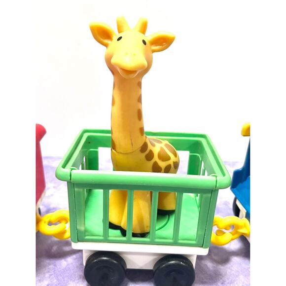 FP Little People Chunky Circus Zoo Train Set VTG 1991; 2 Animals Clown Conductor - Picture 3 of 6